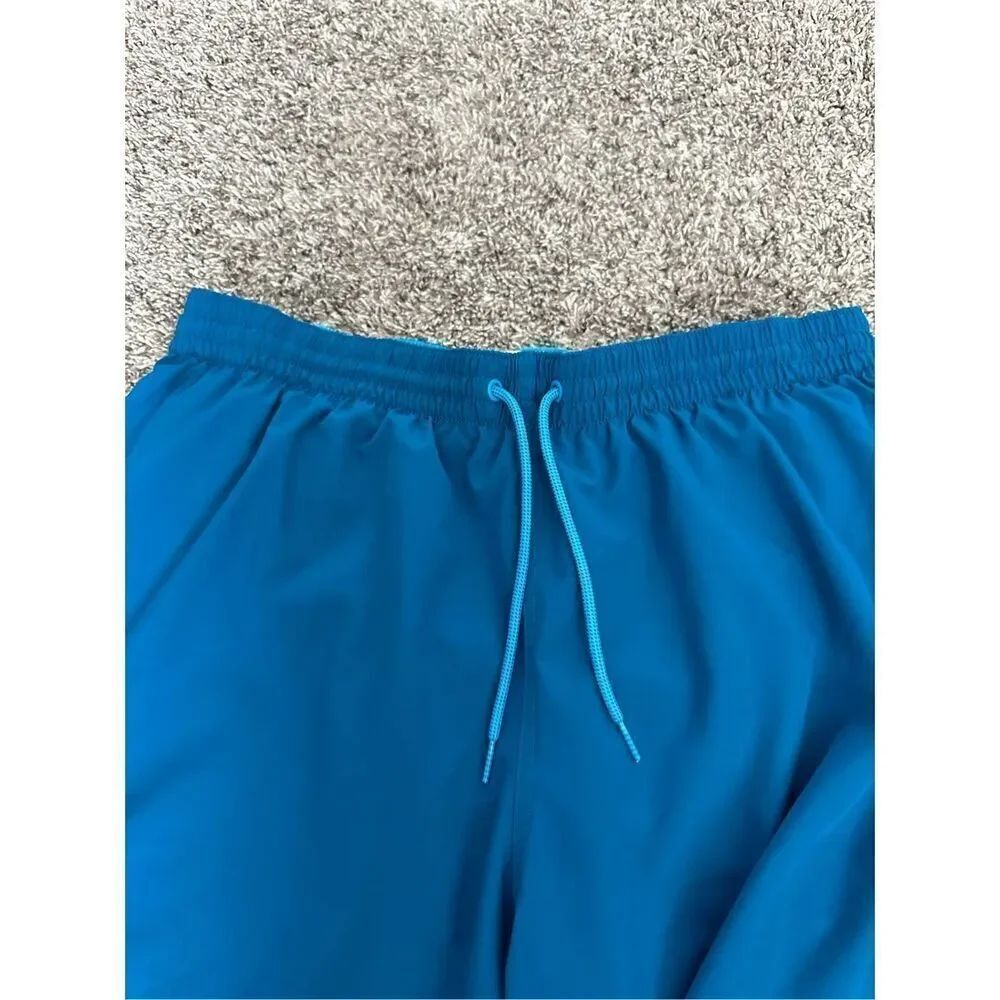 nike men’s swim trunks swim shorts blue lined men’s size XL - Picture 3 of 9